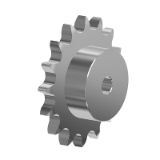 Pignons simples 06B-1 en acier ''INOX'' - Pignons simples pour chaines à rouleaux en acier INOX - DIN 8187 - ISO 606
