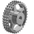Piñones triples 06B-3 en fundición - Piñón en fundición para cadena de rodillos - DIN 8187 - ISO 606