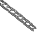 Einfache Rollenketten Bea rostfrei mit geraden Laschen - Rollenketten rostfrei AISI 304 mit geraden Laschen - DIN 8187 - ISO 606