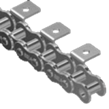 Cadenas de rodillos BEA tipo "A1/02" - Cadenas de rodillos con aletas angulares - DIN 8187 - ISO 60