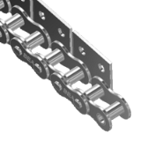Cadenas de rodillos BEA tipo "M2/02" - Cadenas de rodillos con aletas verticales - DIN 8187 - ISO 606
