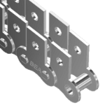 Cadenas de rodillos BEA tipo "MK1/01" - Cadenas de rodillos con aletas verticales - DIN 8187 - ISO 606