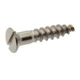 Modèle 411303 - Slotted countersunk head wood screw - Stainless steel A4 - DIN 97