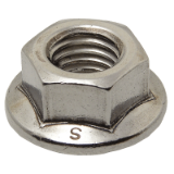 Modèle 215609 - Hexagon flange nut with serrated flange - Stainless steel A2 - DIN 6923 - ISO 4161