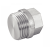 Modèle 5282 - Hexagon head plug with collar BSSP thread - Stainless steel 316