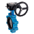Modèle 58453V - Butterfly valve with threaded holes and handweel gear reducer - GJS500-7 cast iron body - CF8M stainless steel butterfly - FKM gasket