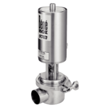 Model 61332 - Pneumatic seat valve, 3 ways (T shape) - Stainless steel 316L