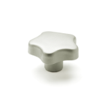 GN5334 - Stainless Steel-Star knobs , Type E, with threaded blind bore