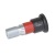 GN816.1-AR - Locking plungers, Type AR, with knob, sleeve red, without lock nut