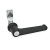 GN115 - Latches, with Operating Element, Housing Collar Black, Type LG with lever handle