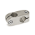 GN131 - Stainless Steel-Two-Way Connector Clamps, with screw, stainless steel