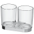 LINDO Portabicchieri doppio, vetro Tritan infrangibile senza BPA - Accessori sanitari