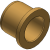 GB.22 - Flanged Guide Bushing bronze with shoulder and solid lubricant