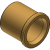 GB.23 - Flanged Guide Bushing bronze with shoulder and solid lubricant