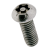 BN 33021 - Hexalobular (6 Lobe) socket tamper proof button head cap screws with center pin, fully threaded (~ISO 7380-1), A2