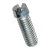 BN 404 - Slotted cheese head machine screws small head, fully threaded (SN 213302), steel 4.8, zinc plated blue