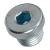 BN 44 - Hex socket screw plugs metric fine thread (DIN 908), steel, zinc plated blue, without sealing ring