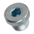 BN 45 - Hex socket screw plugs pipe thread (DIN 908), steel, zinc plated blue, without sealing ring