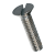 BN 538 - Slotted flat countersunk head machine screws (~DIN 963 A; ~ISO 2009), brass, nickel plated