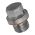 BN 441 - Hex head screw plugs with shoulder, metric fine thread (DIN 910), steel, plain, with sealing ring