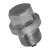 BN 443 - Hex head screw plugs with shoulder, metric fine thread (DIN 910), steel, plain, with magnet