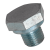 BN 446 - Hex head screw plugs pipe thread (VSM 12852), steel, zinc plated blue