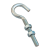 BN 54209 - Clothesline hooks with metric thread and two hex nuts, steel, zinc plated blue