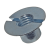 BN 224 - Slotted flat countersunk nuts 110°, steel, zinc plated blue