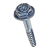 BN 54008 - Hex flange head wood screws with hexalobular (6 Lobe) socket, zinc plated blue