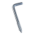 BN 974 - Square hook wood screws, zinc plated blue