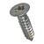BN 15856 - Hexalobular (6 Lobe) socket flat countersunk head tapping screws with cone end type C (ISO 14586 C), A2