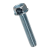 BN 3326 - Hex head thread forming screws ~type D, metric thread, with flange (~DIN 7500 D), zinc plated blue, added lubricant