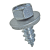 BN 68 - Building screws with cone end, partially / fully threaded, with sealing washer (JA-2), steel case-hardened, zinc plated blue