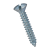 BN 991 - Slotted oval countersunk head tapping screws with cone end type C (DIN 7973 C; ~ISO 1483), zinc plated blue