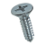 BN 995 - Phillips flat countersunk head tapping screws form H, with cone end type C (DIN 7982 C; ~ISO 7050), zinc plated blue