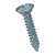 BN 996 - Phillips oval countersunk head tapping screws form H, with cone end type C (DIN 7983 C; ~ISO 7051), zinc plated blue