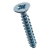 BN 82427 - Pozi flat countersunk head screws form Z (ecosyn® plast), steel case-hardened, zinc plated blue