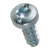 BN 84403 - Hexalobular (6 Lobe) socket pan head screws «Freedriv» with uncontinuous slot (ecosyn® plast), steel case-hardened, zinc plated blue