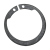 BN 829 - V-retaining rings for shafts type A, spring steel, black