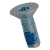 BN 2109 - Senkschrauben mit Innensechsrund, ohne Schaft, TufLok® Fleck beschichtet (ISO 14581; TufLok®), Kl. 08.8 / 8.8, verzinkt-blau