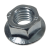 BN 30312 - Hex nuts with flange and serrations (~DIN 6923; ~ISO 4161), cl. 8, zinc plated blue