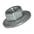 BN 712 - Hex nuts with captive conical spring washer, cl. 8, zinc plated blue / mechanical zinc plated