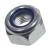 BN 163 - Prevailing torque type hex lock nuts thin type, metric fine thread, with polyamide insert (DIN 985), cl. 8, zinc plated blue