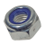 BN 6866 - Prevailing torque type hex lock nuts thin type, with polyamide insert (DIN 985), cl.10, zinc plated blue