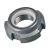 BN 80036 - Slotted round nuts for hook spanners with polyamide insert (Nylstop CN), zinc nickel passivated sealed