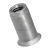 BN 4576 - Blind rivet nuts countersunk head, round shank, open end (TUBTARA® UFO), aluminum, plain