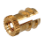 BN 1049 - Press-in threaded inserts with expansion anchoring without head, with gear rim and anchoring profile, for wood, soft plastics and composite materials, straight knurled (BancLok® F 821 / 822 / 823), brass, plain