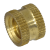 BN 1036 - Threaded inserts type B, open, short (DIN 16903-1 B), brass, plain