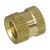 BN 1037 - Threaded inserts type D, open, long (DIN 16903-1 D), brass, plain