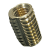BN 1205 - Self-cutting threaded inserts for thermoplastics (Ensat® 305), brass, plain